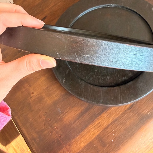 4 wooden pottery barn chargers - Picture 10 of 16